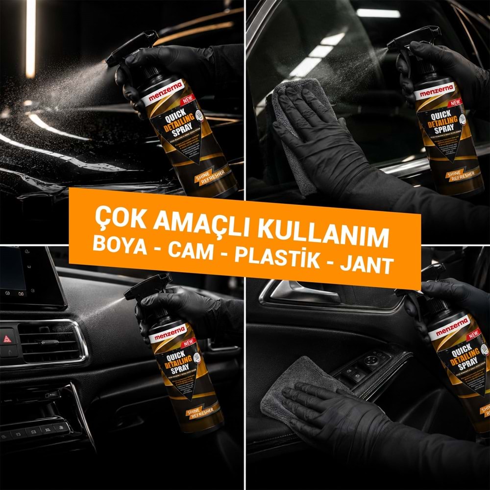 MENZERNA Quick Detailing Spray Hızlı Cila 500 ml | Araç İç Dış Temizlik Oto Boya Parlatıcı Koruyucu