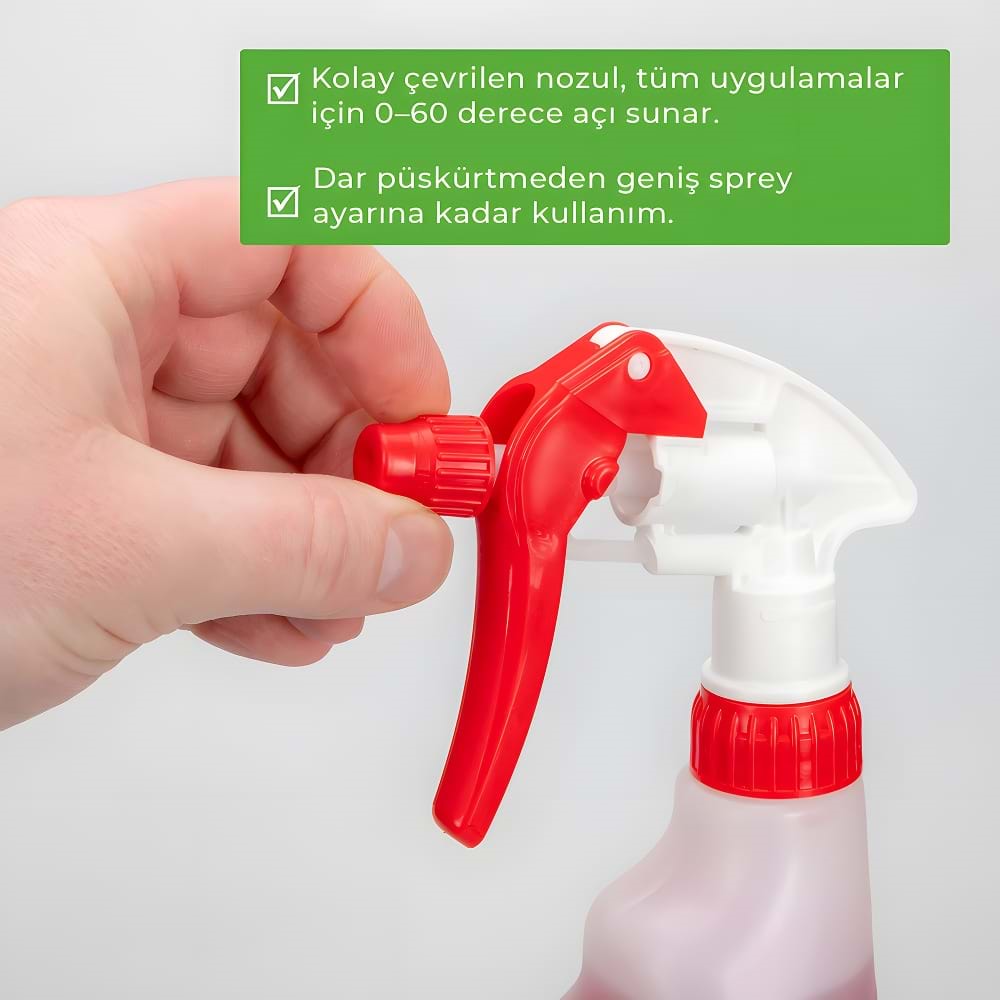 EP01 FLEX 360 Derece Canyon Başlıklı Kimyasal Dayanıklı Sprey Şişe 1 Litre | Detaylı Temizlik PPF