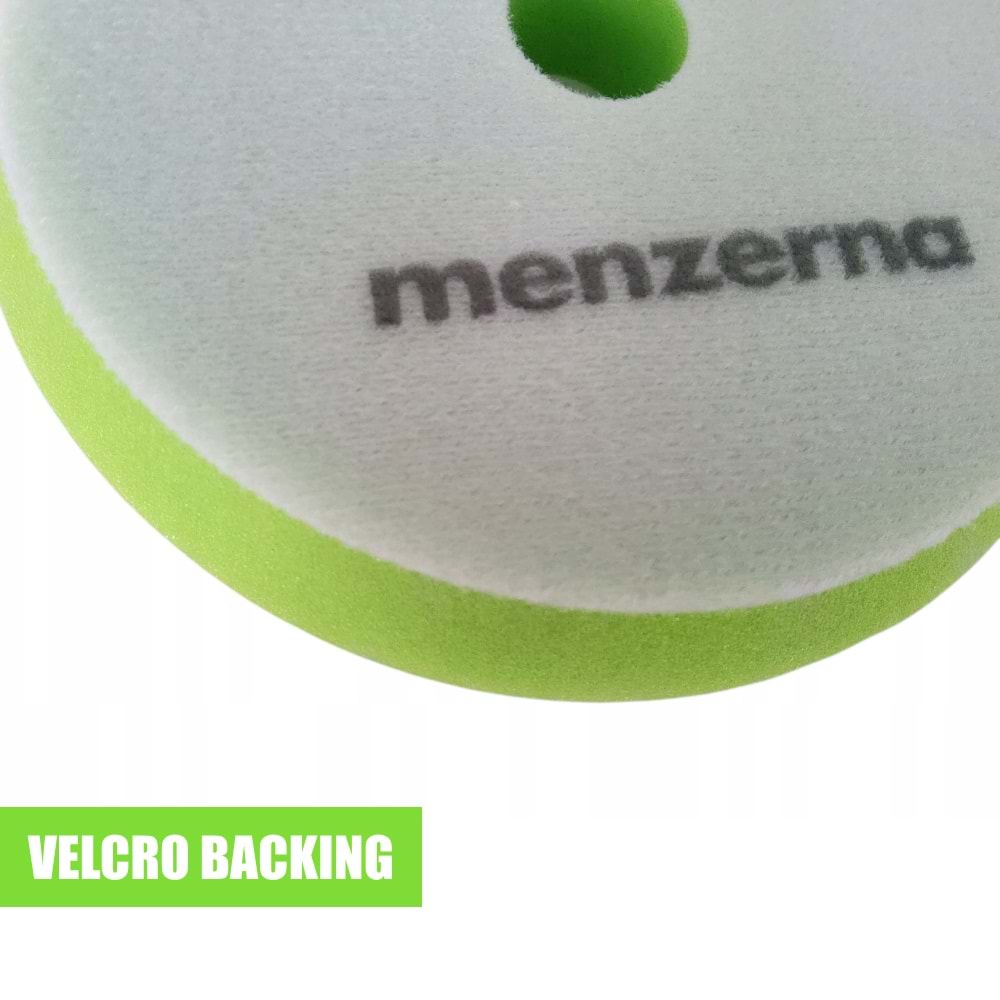 MENZERNA Rotary ve Orbital Uyumlu Hare Giderici Sünger 130/150mm - Yeşil | Hologram Giderici Pad