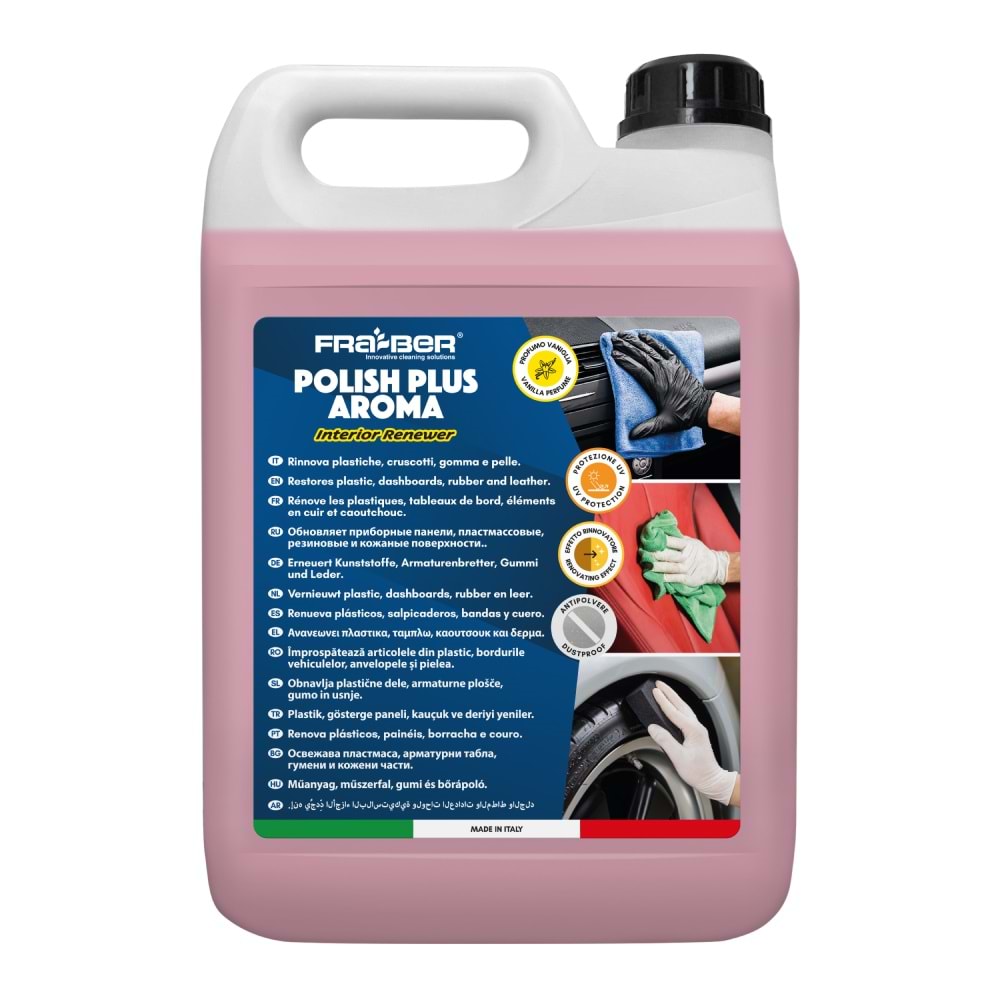 FRA-BER Polish Plus Aroma Plastik, Trim, Deri Yenileyici Bakım Spreyi (1:3 Konst.) - 4,54 lt