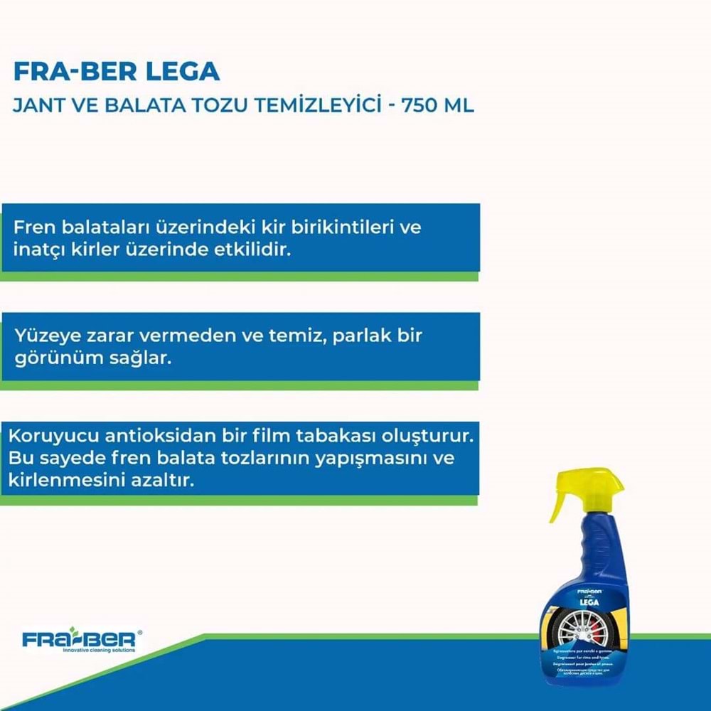 FRA-BER Lega Jant Ve Balata Tozu Temizleyici - 750 ml