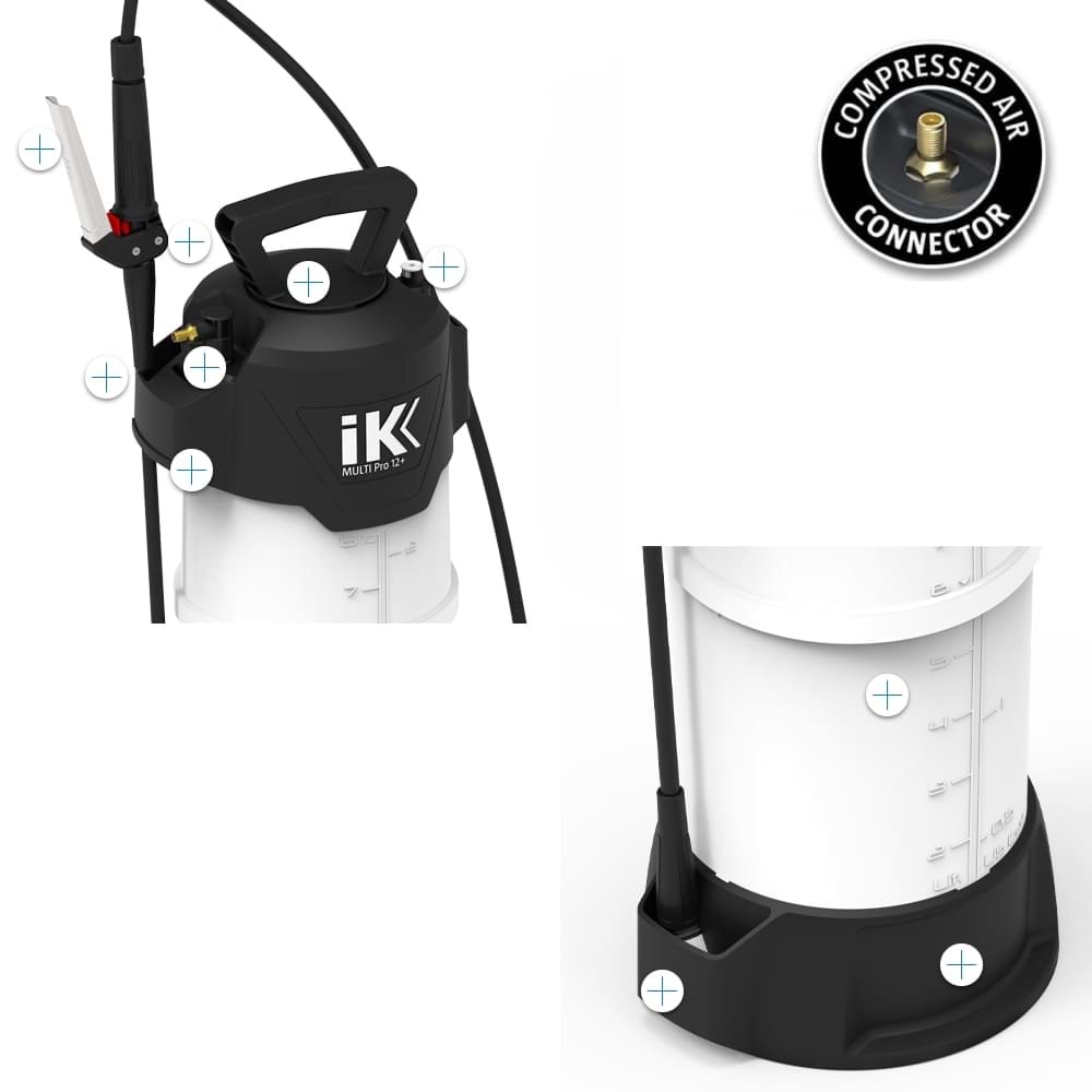 IK MULTI PRO 12+ Plus Hava Kompresör Bağlantılı Kimyasal Ve Asit Dayanımlı Basınçlı Pompa