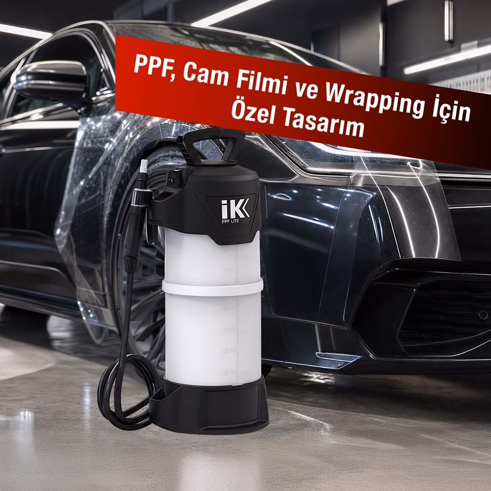 IK PPF LITE Cam Filmi PPF Folyo Kaplama İçin Basınçlı Pompa 8 Litre | Hava Girişli 6 Metre Hortumlu