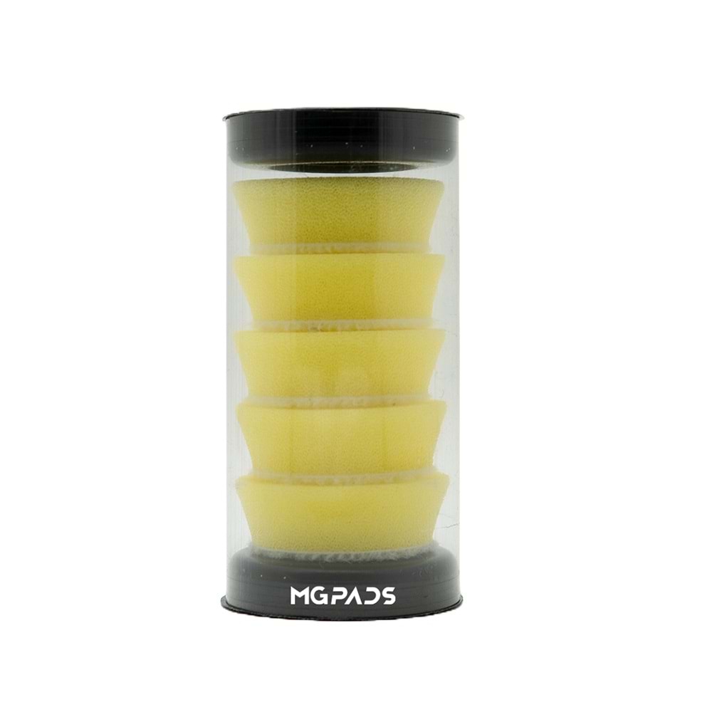 MG PADS Hare Giderici Cila Süngeri 45/35 mm 5'li Paket (Sarı)- Mini Polisaj Makinesi Uyumlu