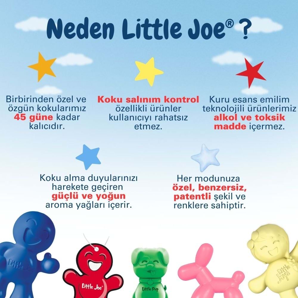 Little Joe Türkiye'yi Seviyorum Yeni Araç Kokusu (New Car)-45 Gün-Oto Kokusu Kalıcı Klima Parfüm