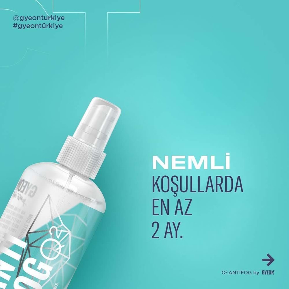 GYEON Q² AntiFog Cam Buğu Önleyici Kaplama Seti - 120 ml