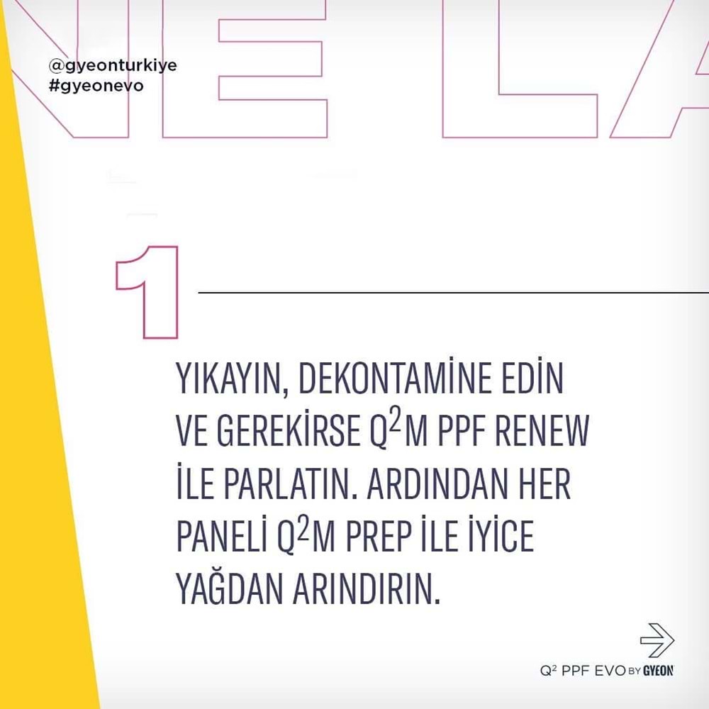 GYEON Q² PPF EVO Folyolara Özel Seramik Kaplama - 50 ml - Araç PPF Kaplama Koruma