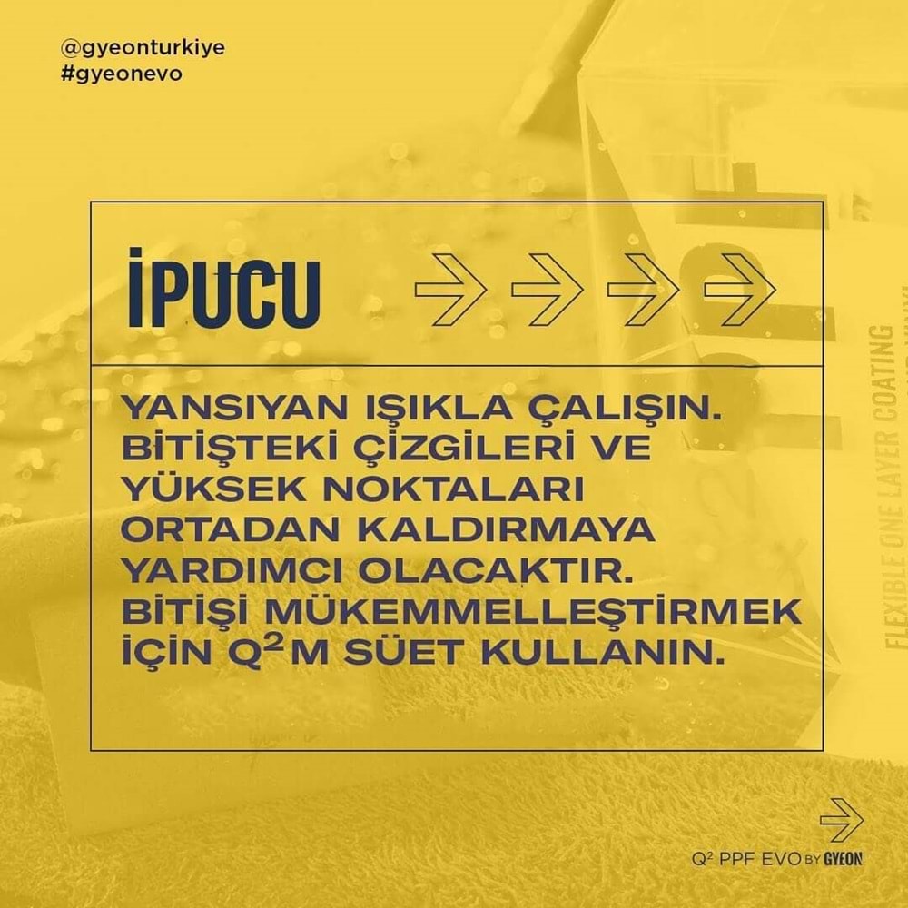 GYEON Q² PPF EVO Folyolara Özel Seramik Kaplama - 50 ml - Araç PPF Kaplama Koruma