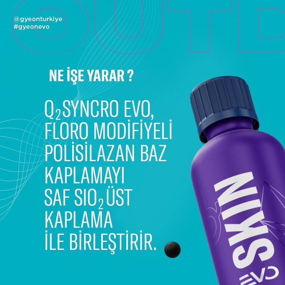 GYEON Q² Syncro EVO Light Box Çift Katman Seramik Kaplama - 50 ml + 50 ml - 9H Oto Boya Koruma