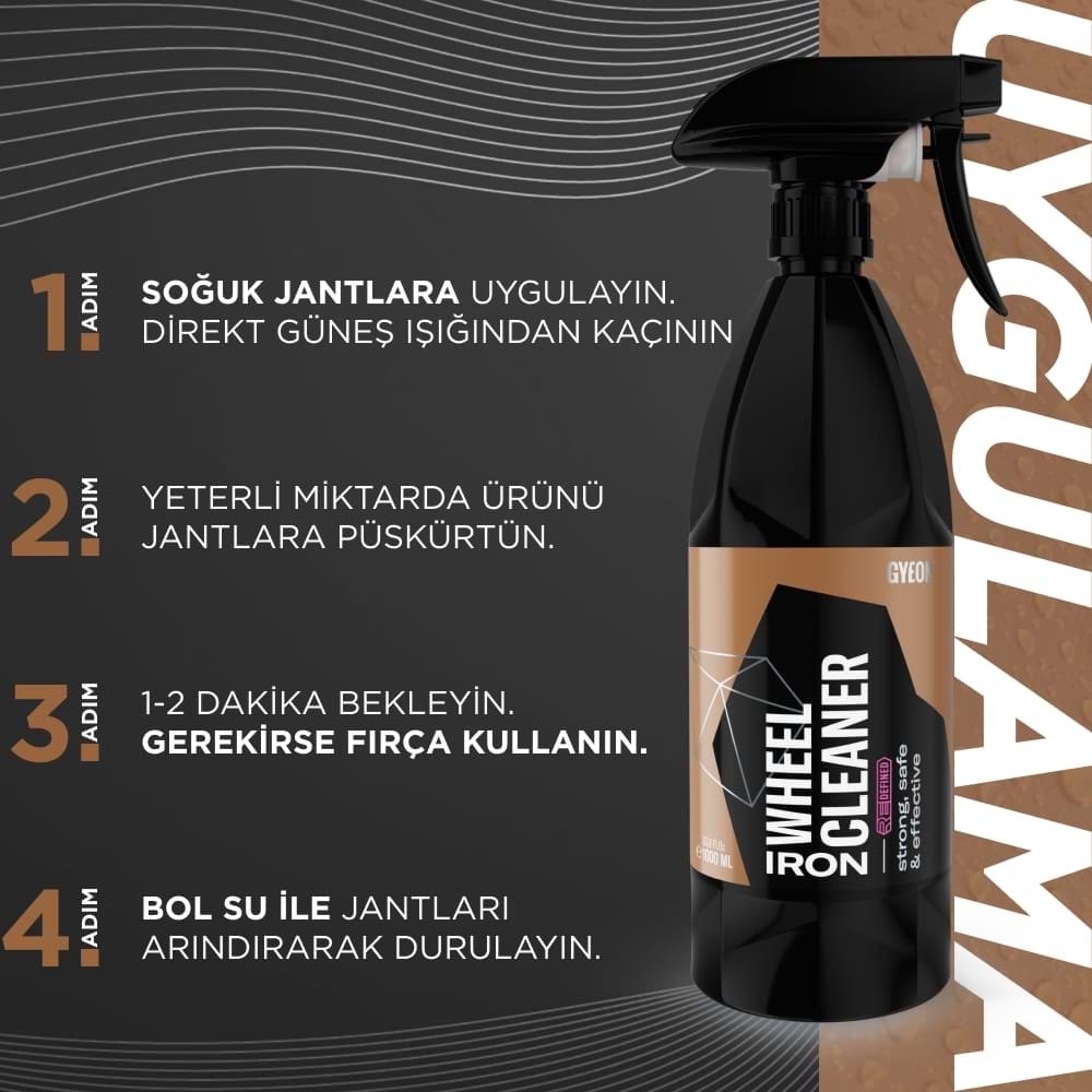 GYEON Q²M Iron Wheel Cleaner REDEFINED Jant Temizleyici Demir Tozu Balata Tozu Çözücü - 500 ml