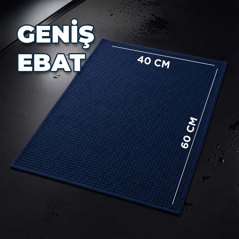 GYEON Q2M WaffleDryer EVO Petek Doku Cam Silme Bezi - 40x60 cm | Mikrofiber Oto Kurulama Havlusu