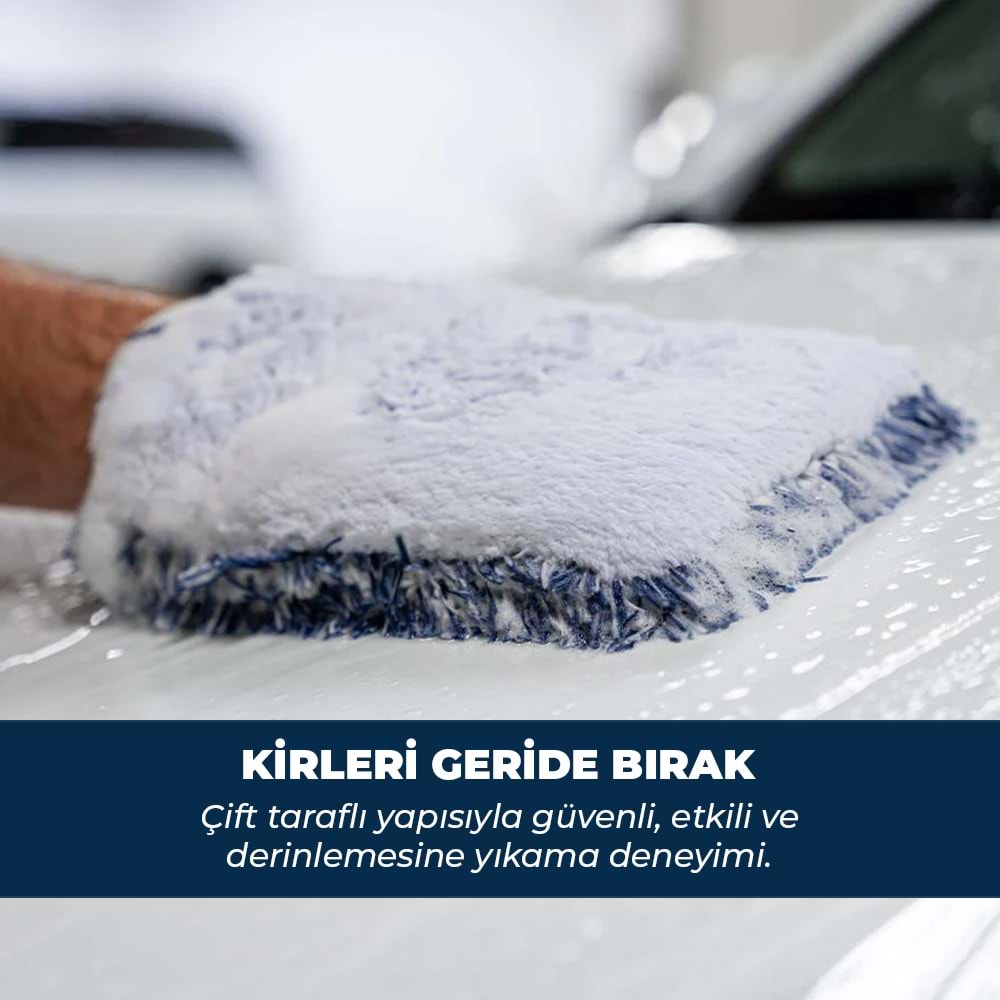 GYEON Q2M WashPad EVO Çift Taraflı Mikrofiber Araç Yıkama Eldiveni | Oto Yıkama Pedi Süngeri