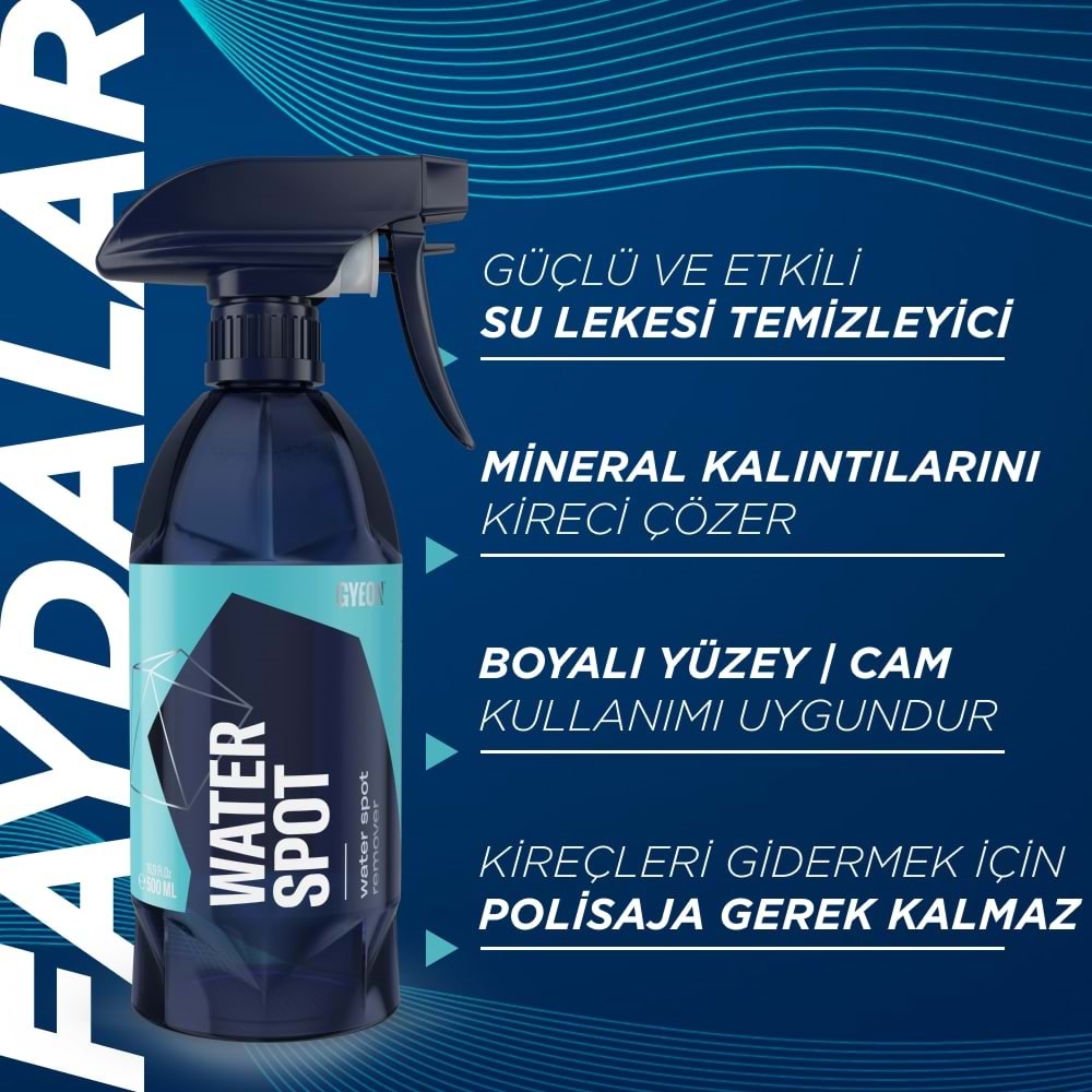 GYEON Q²M WaterSpot Kireç Çözücü Cam Su Lekesi Temizleyici Çıkarıcı - 500 ml