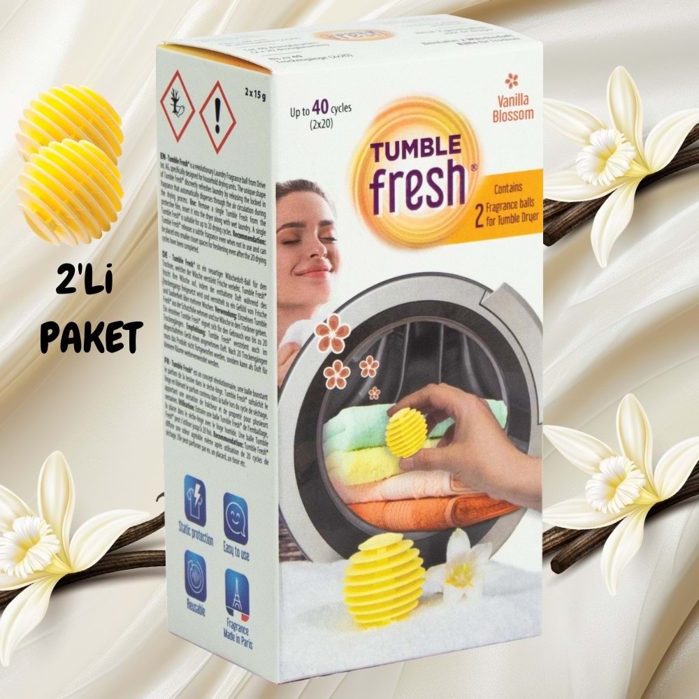 Little Joe Kurutma Makinesi Vanilya Koku Kapsülü 2'li Paket (Vanilla Blossom) -40 Kurutma