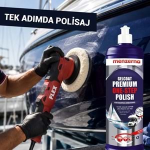MENZERNA Marin Karavan Jelkot Boya Tek Adım Pasta Cila - 1 lt | Tekne Yat Gelcoat One Step Polish