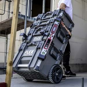 FLEX Stack Pack 1 Modüler Depolama ve Taşıma Sistemi | 3 Katlı Mobil Takım Çantası Saklama Seti