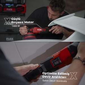 FLEX XCE 2 8 14-EC DA Orbital Polisaj Makinesi 1400W (2. Nesil)| Fırçasız Kömürsüz Motor Gear Driven