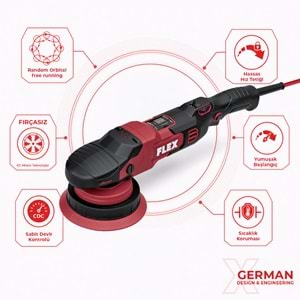 FLEX XFE 2 15 14-EC Random Orbital Polisaj Makinesi 1400W (2. Nesil) | Fırçasız Kömürsüz Motor