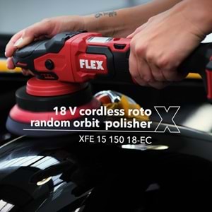 FLEX XFE 2 15 18-EC Çift Akülü Random Orbital Polisaj Makinesi Seti 18V (2. Nesil) | Fırçasız Motor