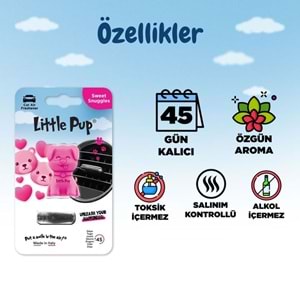 Little Joe Little Pup Tatlı Araç Kokusu (Sweet Snuggles) -45 Gün -Oto Kokusu Kalıcı Klima Parfüm