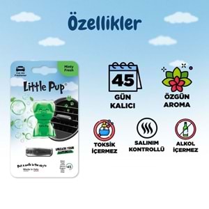 Little Joe Little Pup Taze Nane Araç Kokusu (Minty Fresh) -45 Gün -Oto Kokusu Kalıcı Klima Parfüm