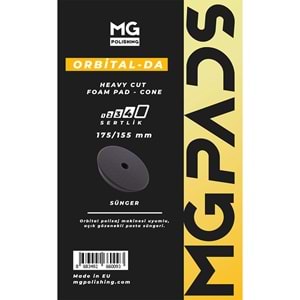 MG PADS Orbital Ağır Kesim Pasta Süngeri (Gri) - 175/155 mm
