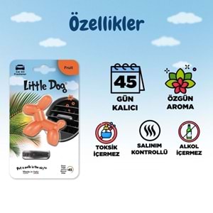 Little Joe Little Dog Meyve Araç Kokusu (Fruit) -45 Gün -Oto Kokusu Kalıcı Klima Parfüm