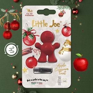 Little Joe Elma Tarçın Araç Kokusu (Apple Cinnamon) -45 Gün -Oto Kokusu Kalıcı Klima Parfüm