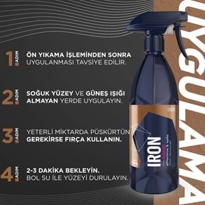 GYEON Q²M Iron REDEFINED Demir Tozu, Balata Tozu Temizleyici Ve Pas Sökücü PH Nötr - 4000 ml