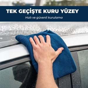 GYEON Q2M WaffleDryer EVO Petek Doku Cam Silme Bezi - 40x60 cm | Mikrofiber Oto Kurulama Havlusu