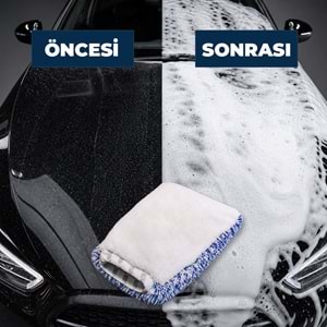 GYEON Q2M WashPad EVO Çift Taraflı Mikrofiber Araç Yıkama Eldiveni | Oto Yıkama Pedi Süngeri