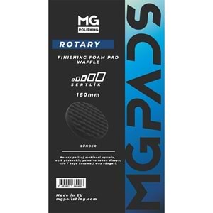 MG PADS Rotary Cila/Boya Koruma Süngeri Waffle (Siyah) - 160 mm