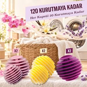 Little Joe Kurutma Makinesi Koku Kapsülü 3’lü Seti – Lavanta, Vanilya ve Orkide | Toplam 6 Kapsül