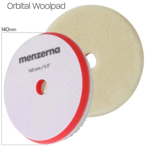 MENZERNA Premium Orbital Kuzu Yünü Polisaj Keçesi 140 mm/5,5