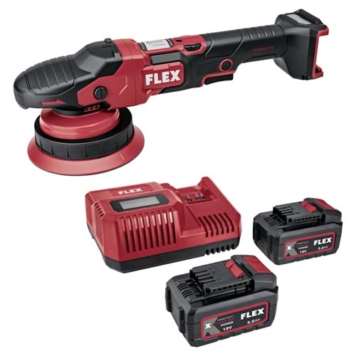 FLEX XCE 8 150 18-EC Set DA Orbital Çift Akülü Kablosuz Polisaj Makinesi Seti - Pozitif Sürüş