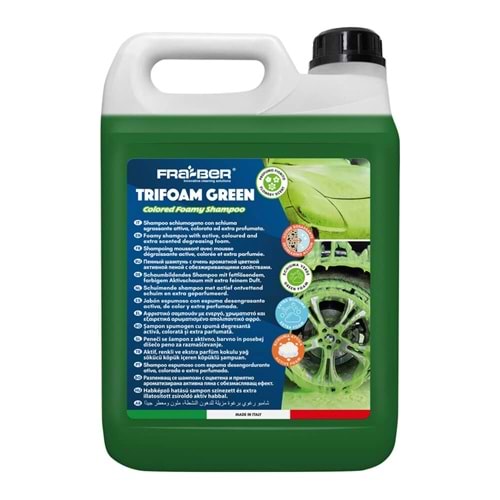 FRA-BER Tri-Foam Yeşil Renkli, Cilalı Ön Yıkama Şampuanı (1:80 Konsantre) - 25 kg