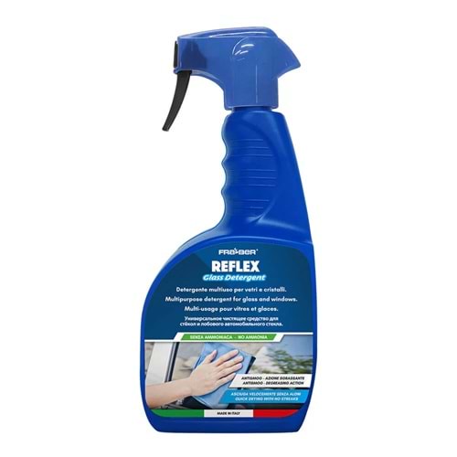 FRA-BER Reflex Köpük Tetikli Cam Temizleyici ve Parlatıcı 750 ML | İz Bırakmayan Oto Cam Ayna Spreyi