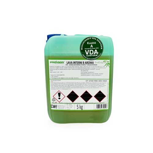 FRA-BER Lava Interni B Aroma Enzimli Genel Amaçlı Detaylı Araç Temizleyici (1:40 Konsantre) - 5 kg