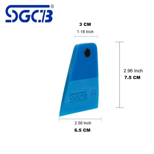 SGCB Sağ Açılı Trapez Mıknatıslı TPU Ragle 6,5 Cm PPF - Folyo - Cam Filmi Çekme Aparatı Çekçek