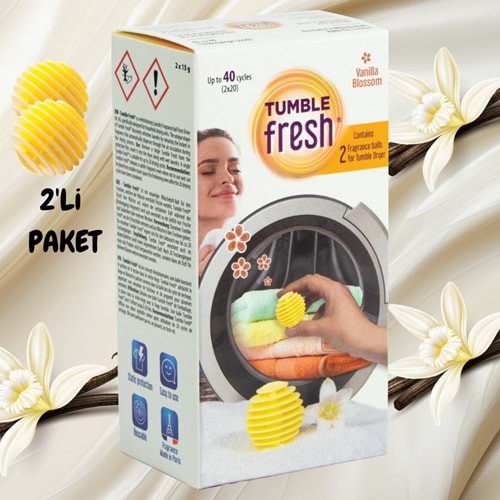 Little Joe Kurutma Makinesi Vanilya Koku Kapsülü 2'li Paket (Vanilla Blossom) -40 Kurutma