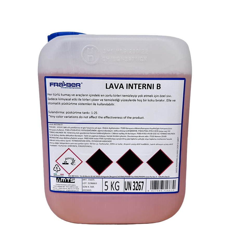 FRA-BER Lava Interni B Genel Amaçlı Detaylı Araç Temizleyici (1:25 Konsantre) - 5 kg