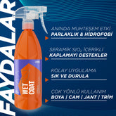 GYEON Q²M WetCoat Nano Boya Koruma Ve Seramik Sprey Hızlı Cila - Su İtici Parlak Islak Cila - 4000 ml