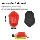 MG PS Kil Pedi Süngerli Cırtlı Aplikatör 12x8 cm - Kırmızı