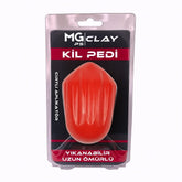 MG PS Kil Pedi Süngerli Cırtlı Aplikatör 12x8 cm - Kırmızı