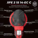 XFE 2 15 14-EC Random Orbital Polisaj Makinesi 1400W