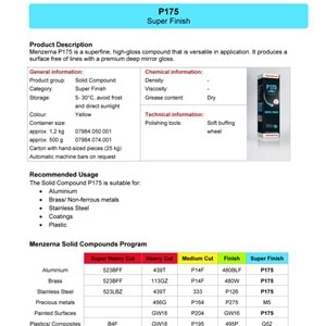 Menzerna P175 Süper Parlatıcı Katı Cila Sarı Çok Amaçlı Yüzey Parlatıcı – 1300 Gr