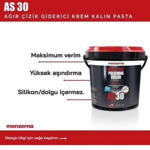 MENZERNA AS 30 Ağır Çizik Giderici Krem Kalın Pasta - 1 kg