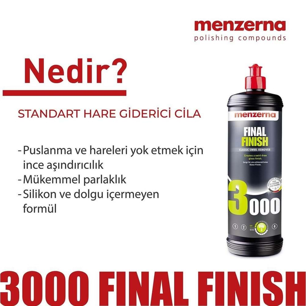 MENZERNA 3000 Standart Hare Giderici Cila - 250 ml