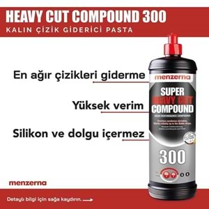 MENZERNA 300 Süper Ağır Çizik Giderici Kalın Pasta - 250 ml