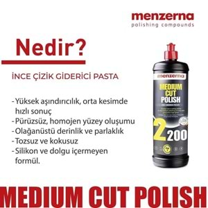 MENZERNA 2200 İnce Çizik Giderici Pasta - 1 lt